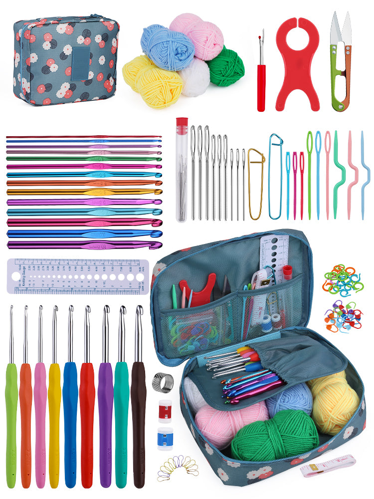 Crochet Kit for Beginners – All-in-One DIY Crochet Set with Hooks & Yarn