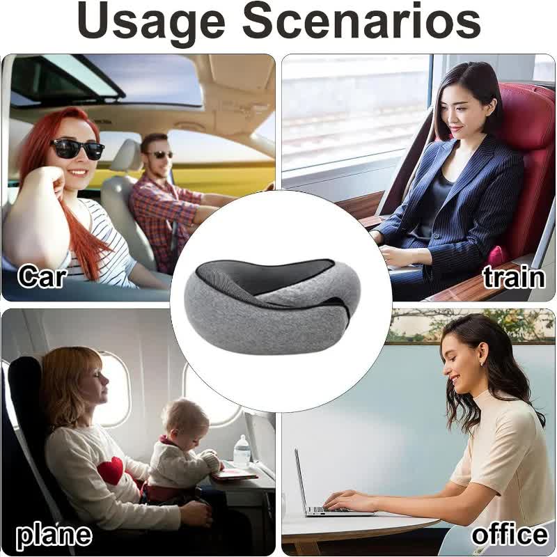 U-Shaped Memory Foam Travel Pillow Snail Style Support