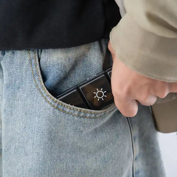 7-Day Pill Box Organizer – 21 Compartments for Vitamins & Medicine Travel