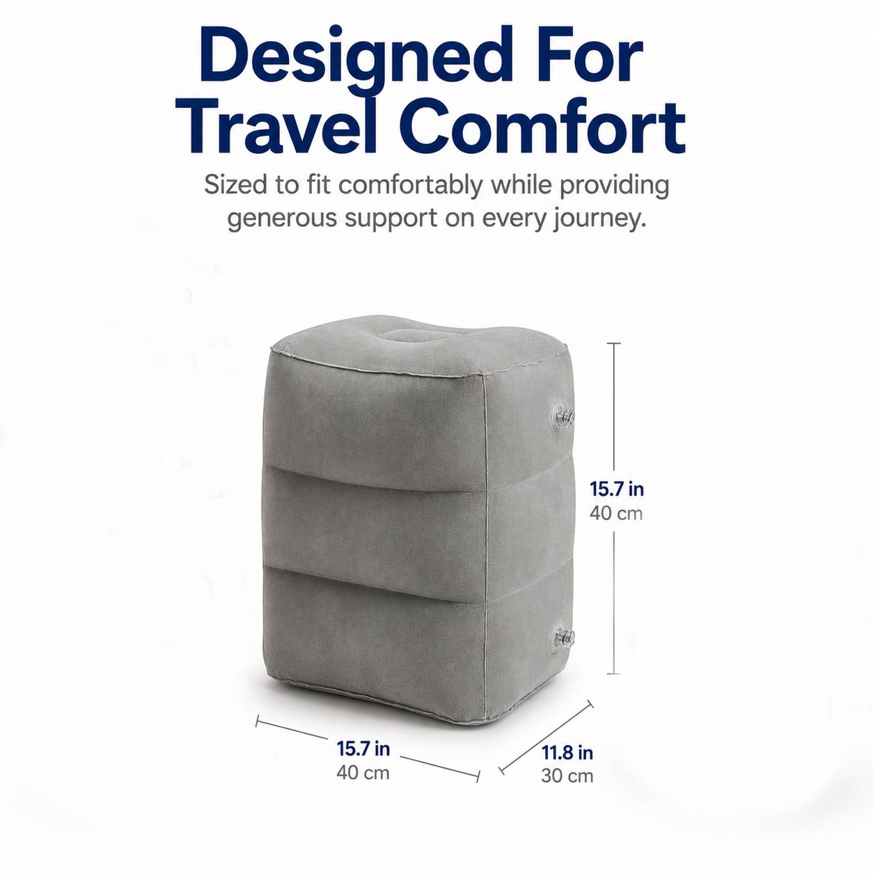 Inflatable Foot Stool Pillow - Comfortable Leg Support for Travel