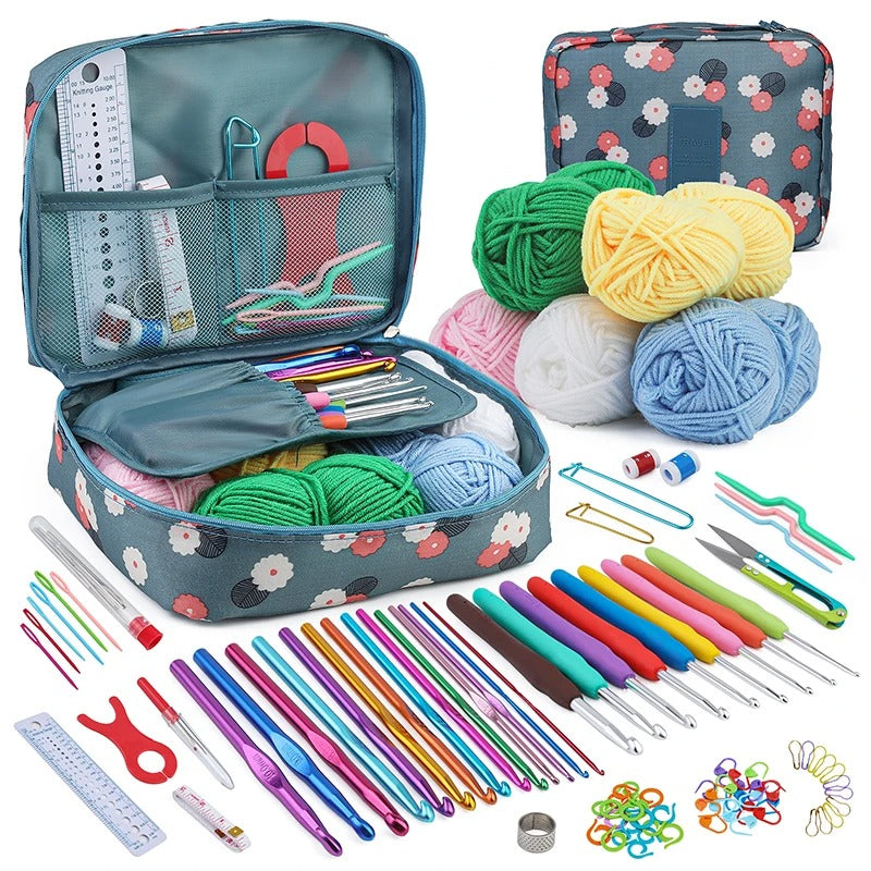 Crochet Kit for Beginners – All-in-One DIY Crochet Set with Hooks & Yarn