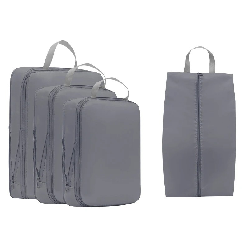 4-Piece Water-Resistant Compression Packing Cubes – Lightweight Travel Luggage Organizers