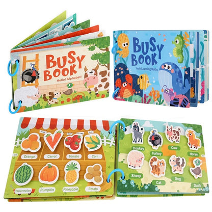 My First Montessori Quiet Book – Interactive Busy Sticker Book for Early Learning & Toddlers