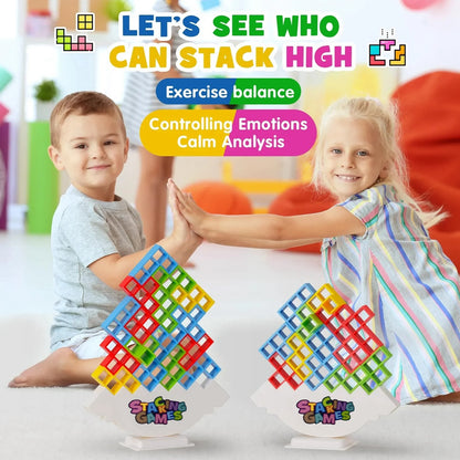 Tetra Tower Game - Desktop Balance Building Blocks