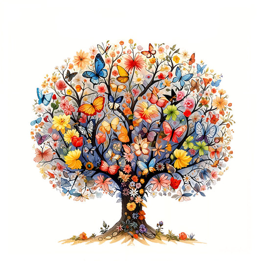 Unique Wooden Jigsaw Puzzle - Tree of Life Animal Shapes