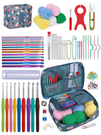 Crochet Kit for Beginners – All-in-One DIY Crochet Set with Hooks & Yarn