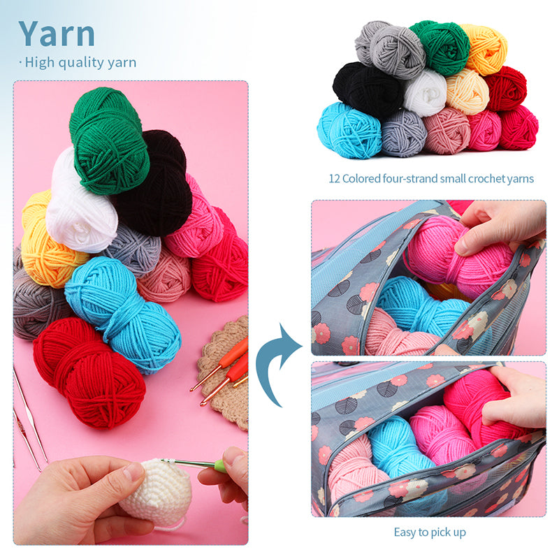 KRABALL Knitting Crochet Kit - All-in-One Weaving Accessories