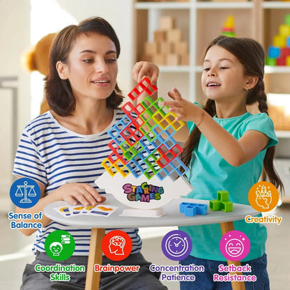 Tetra Tower Game - Desktop Balance Building Blocks