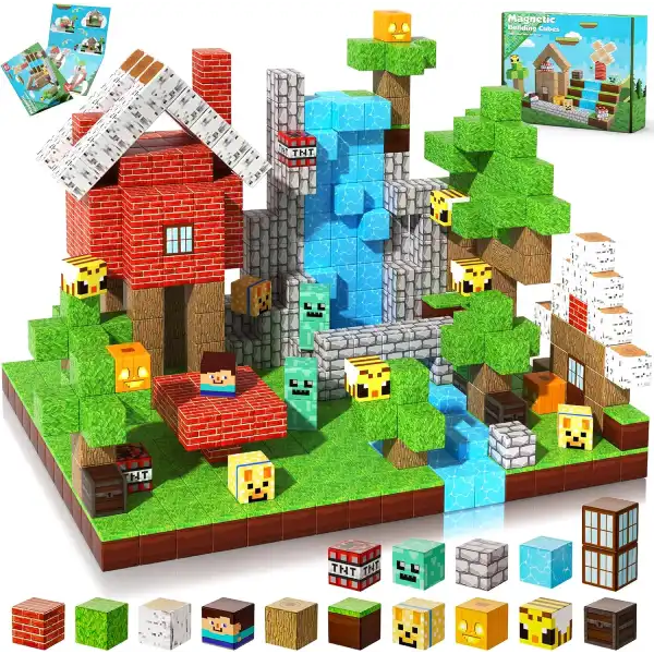 100pcs Magnetic Blocks – Creative Magnetic Building Blocks Toy Set for Kids