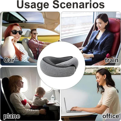 U-Shaped Memory Foam Travel Pillow Snail Style Support