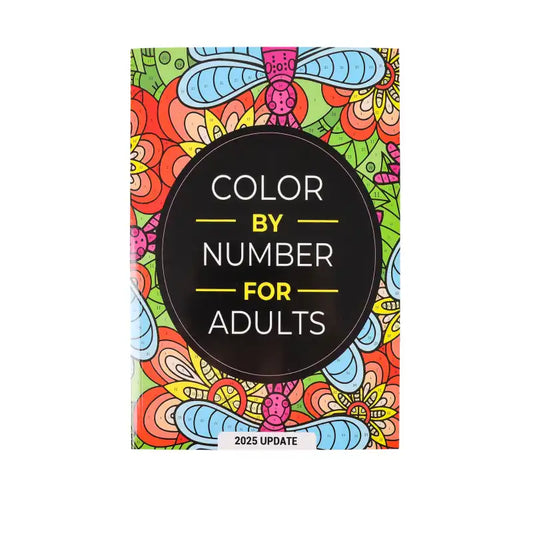 Color-by-Number Book for Adults & Seniors — Relaxing Background Designs