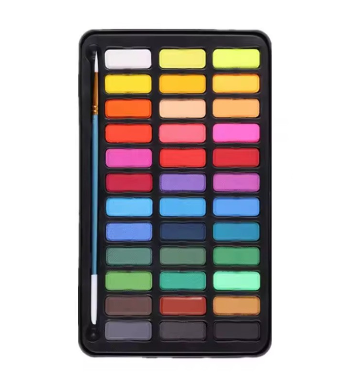 Vibrant Watercolor Painting Set – 36 Colors for Artists, Kids & Seniors