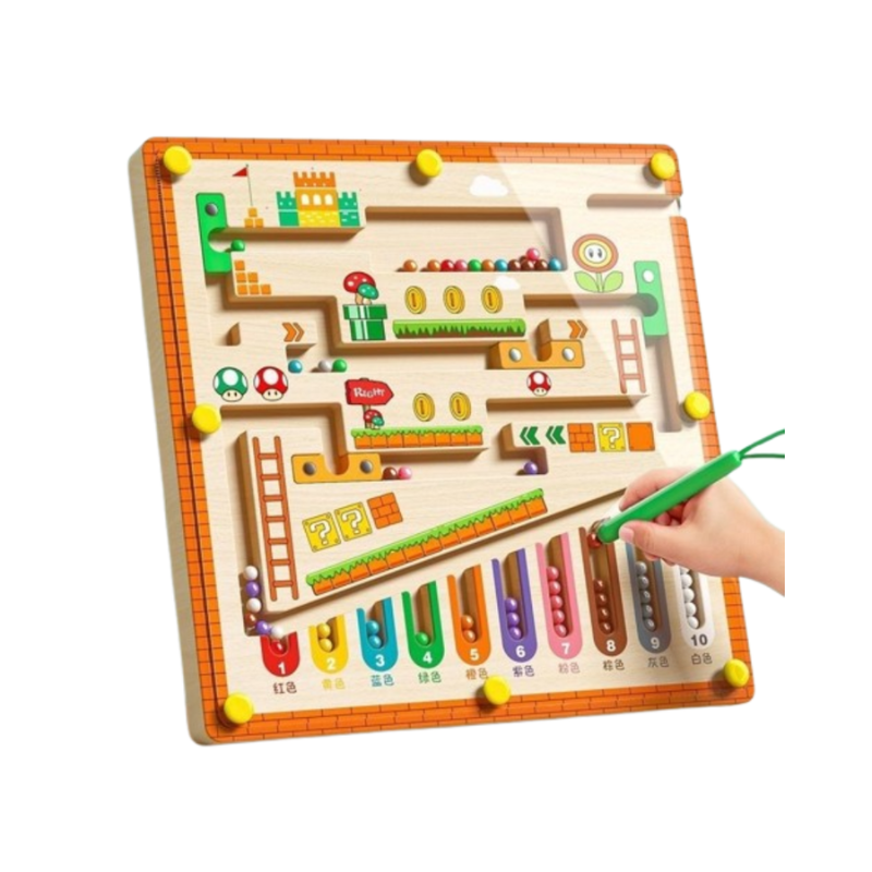Magnetic Wooden Maze – Fun Learning & Skills Toy for Grandkids