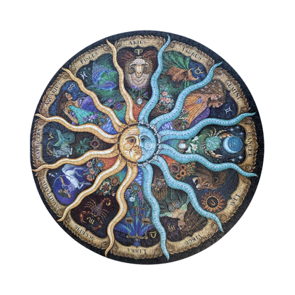 12 Zodiac Celestial Round Puzzle – 1000-Piece Star Map