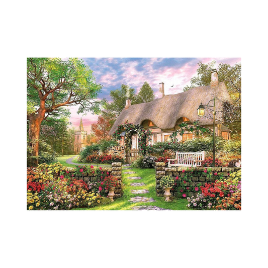 England Cottage 1,000-Piece Puzzle – Relaxing Garden Scene