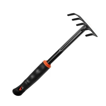 lightweight ergonomic hand rake for soil leveling and garden maintenance