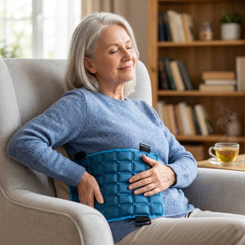 Large Heated Knee Wrap – Moist Heat & Ice Compress Relief