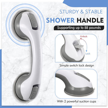 Bathroom Grab Bars for Seniors – Portable Shower Safety Handle with Strong Suction Cups