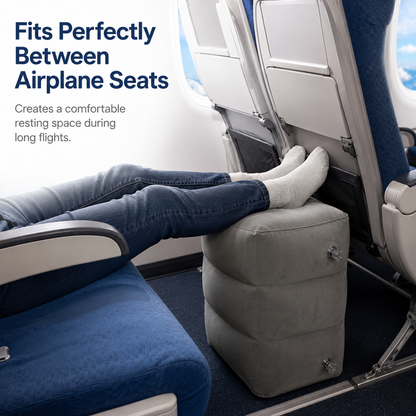 Inflatable Foot Stool Pillow - Comfortable Leg Support for Travel