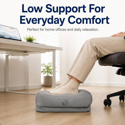 Inflatable Foot Stool Pillow - Comfortable Leg Support for Travel