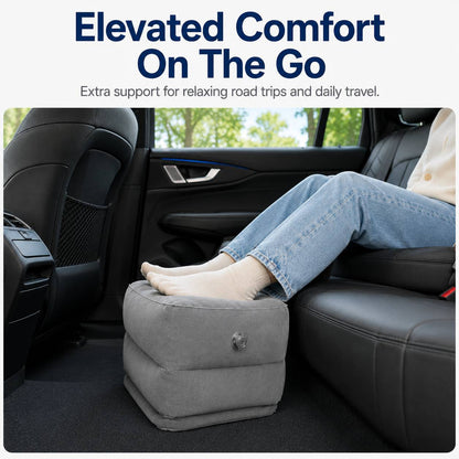 Inflatable Foot Stool Pillow - Comfortable Leg Support for Travel