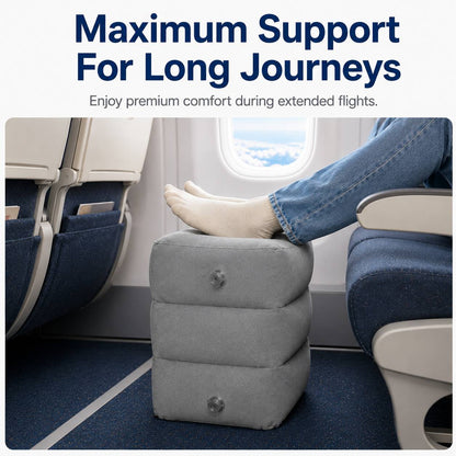 Inflatable Foot Stool Pillow - Comfortable Leg Support for Travel
