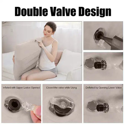 Inflatable Bed Wedge Pillow – Portable Foot Support for Comfortable Elevation