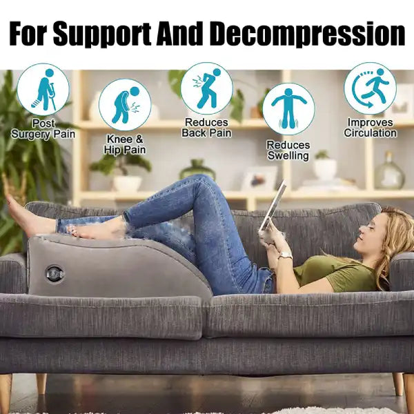 Inflatable Bed Wedge Pillow – Portable Foot Support for Comfortable Elevation