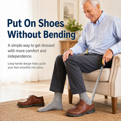 Ergonomic Long Handle Shoe Horn – Easy Dressing Without Bending