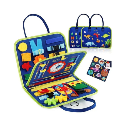 Montessori Travel Busy Board Interactive Quiet Book for Toddlers