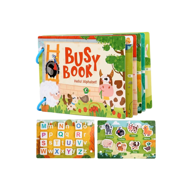 Montessori Sticker Book & Quiet Book – Early Learning Educational Toy