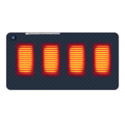 Diagram showing the targeted 4-zone heating system of the portable electric heating pad.