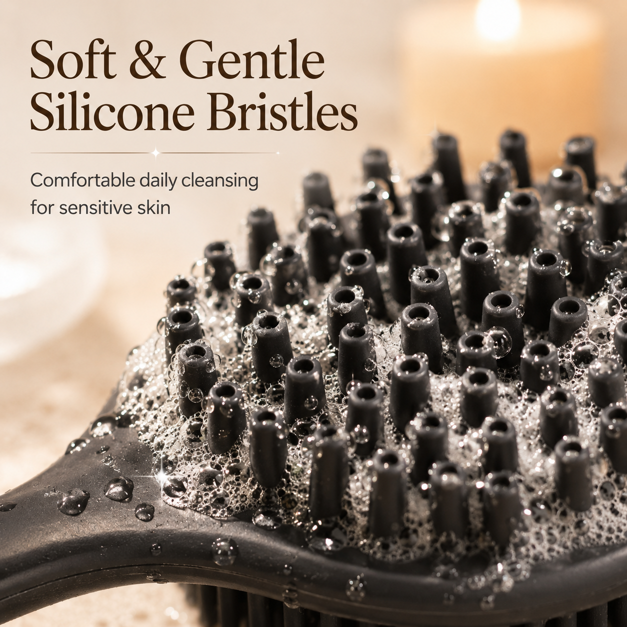 Silicone Back Scrubber – Long Handle & Soft Bristles for Easy Reaching