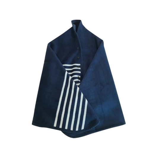 Tartan Wearable Blanket Scarf – Double-Layer Cozy Travel Wrap