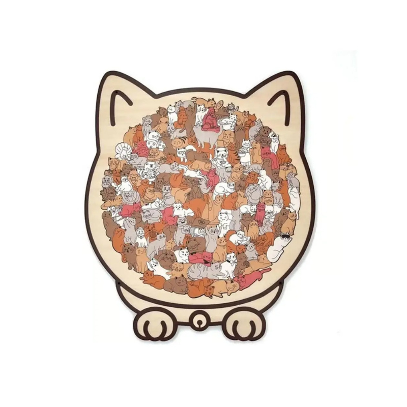 Wooden Cat Puzzle – Relaxing Hobby for Every Cat Lover