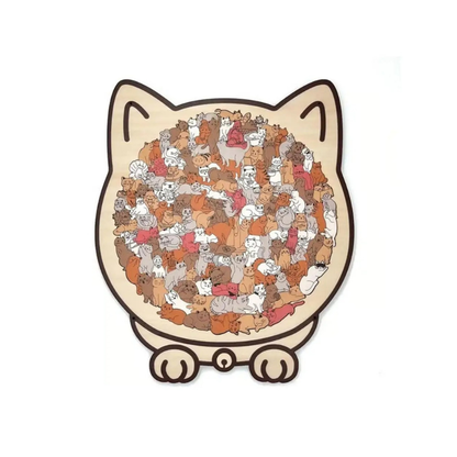 Wooden Cat Puzzle – Relaxing Hobby for Every Cat Lover