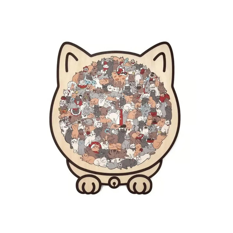 Wooden Cat Puzzle – Relaxing Hobby for Every Cat Lover