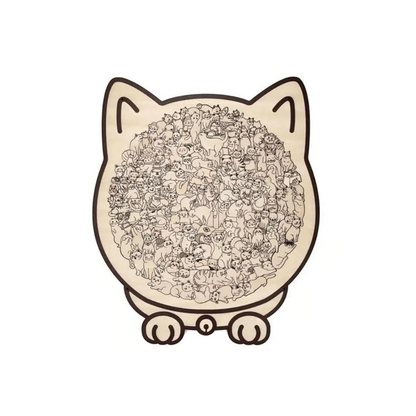 Wooden Cat Puzzle – Relaxing Hobby for Every Cat Lover
