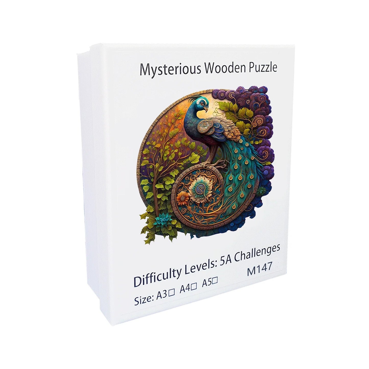 Wooden Peacock Puzzle – Relaxing Hobby with Easy-to-Grip Pieces