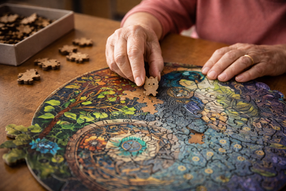 Wooden Peacock Puzzle – Relaxing Hobby with Easy-to-Grip Pieces