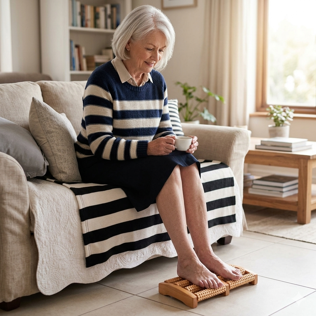 Wooden Foot Roller Massager for Everyday Comfort & Relaxation