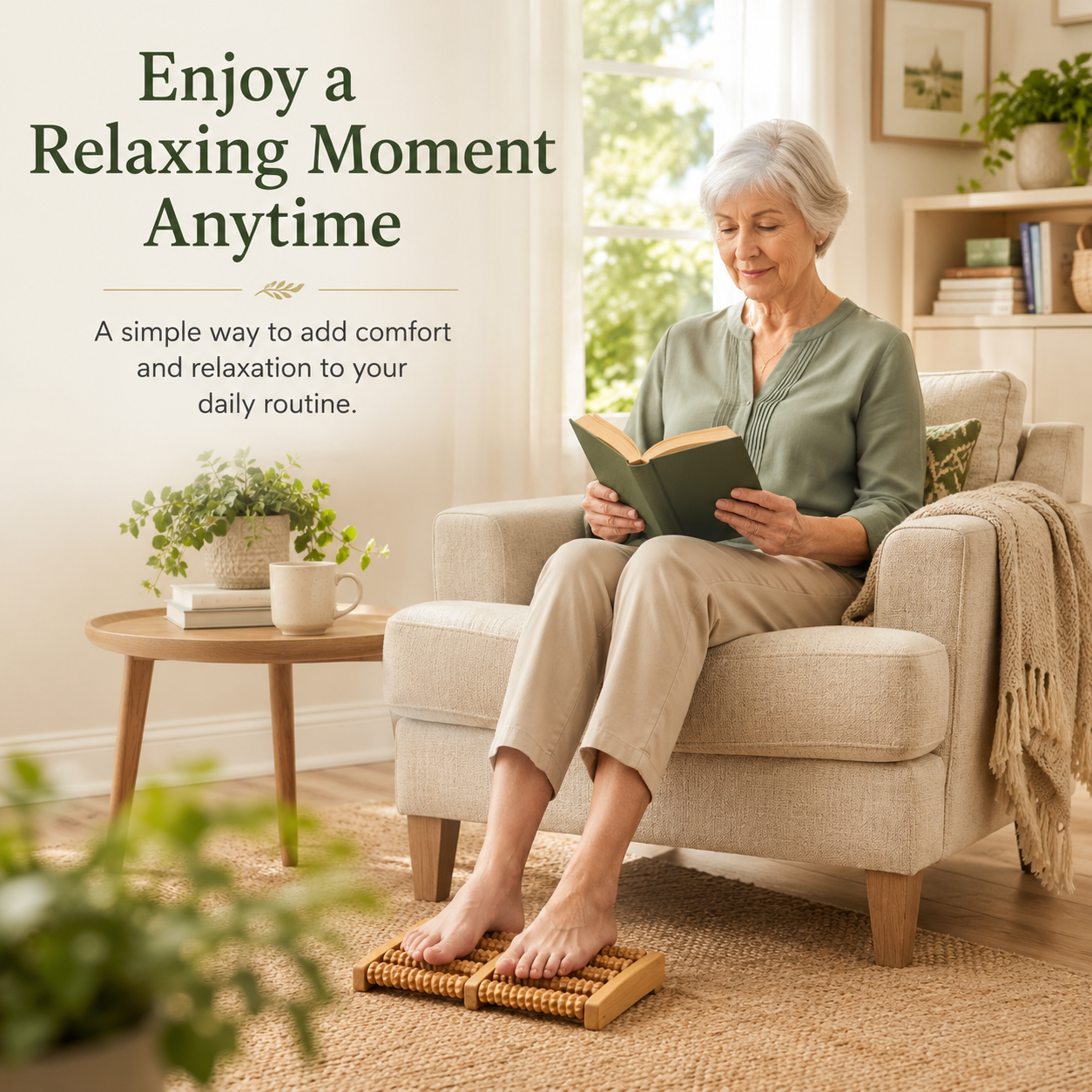Wooden Foot Roller Massager for Everyday Comfort & Relaxation