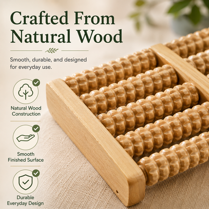 Wooden Foot Roller Massager for Everyday Comfort & Relaxation